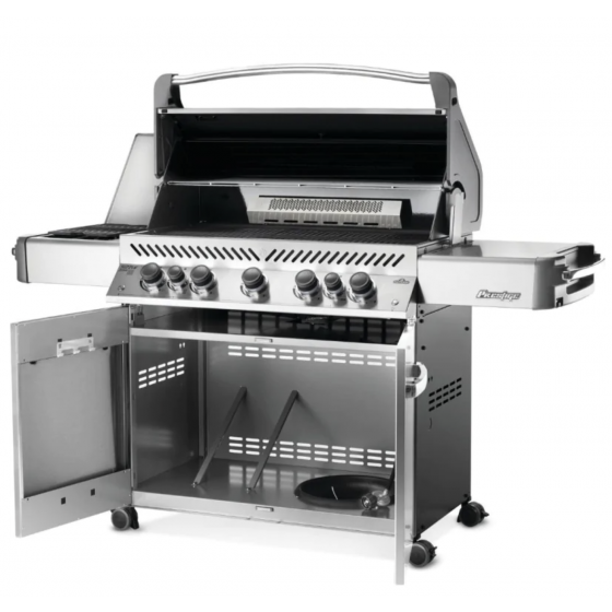 Grill Gazowy Napoleon PRESTIGE 665 INOX z palnikiem do steków i dedykowanym palnikiem do rożna